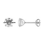 Boucles d'oreilles Femme 6 mm Or blanc et Oxydes ROBBEZ MASSON, diamètre