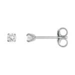 Boucles d'oreilles Femme 2.5 mm Or blanc et Oxydes ROBBEZ MASSON