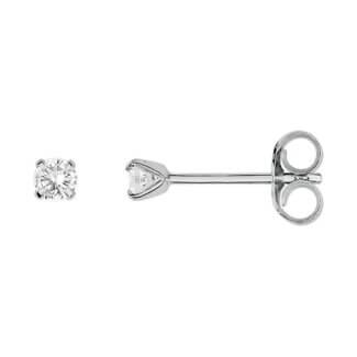 Boucles d'oreilles Femme 2.5 mm Or blanc et Oxydes ROBBEZ MASSON