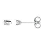 Boucles d'oreilles Femme 2.5 mm Or blanc et Oxydes ROBBEZ MASSON, diamètre