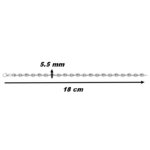 Bracelet grain de café Femme Argent rhodié ROBBEZ MASSON, dimensions