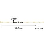 Bracelet Or jaune Infini ROBBEZ MASSON, dimensions