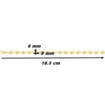 Bracelet Or jaune grain de café ROBBEZ MASSON, dimensions