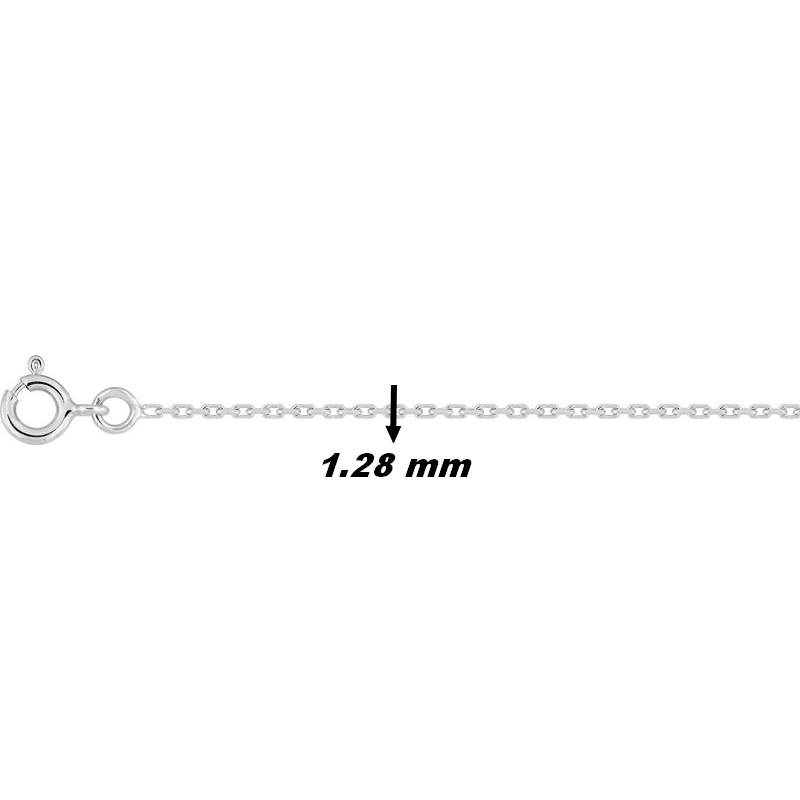 Chaîne forçat Or blanc ROBBEZ MASSON, largeur