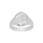 Chevalière striée Argent rhodié ROBBEZ MASSON