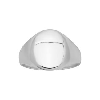 Chevalière ovale Argent rhodié ROBBEZ MASSON
