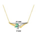 Collier Or jaune, Emeraudes et Diamant ROBBEZ MASSON, dimensions