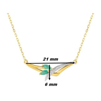 Collier Or jaune, Emeraudes et Diamant ROBBEZ MASSON, dimensions