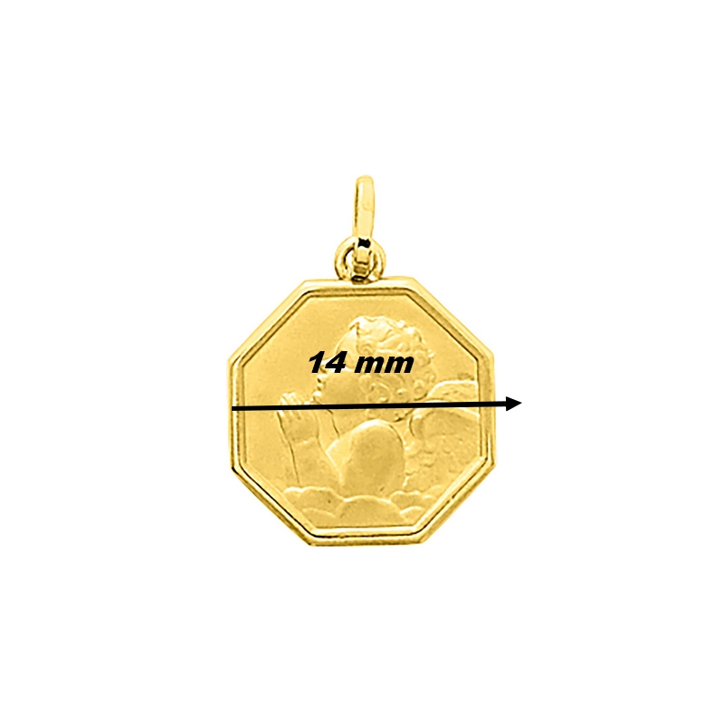Médaille Ange Or jaune ROBBEZ MASSON, dimensions