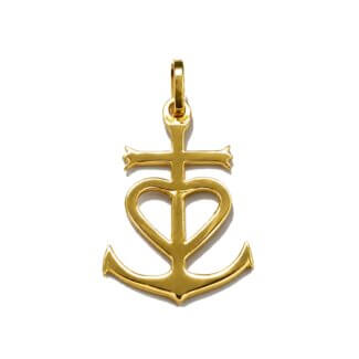 Pendentif Croix de Camargue Or jaune 750/1000 Eclat de Camargue Thomas JAVON