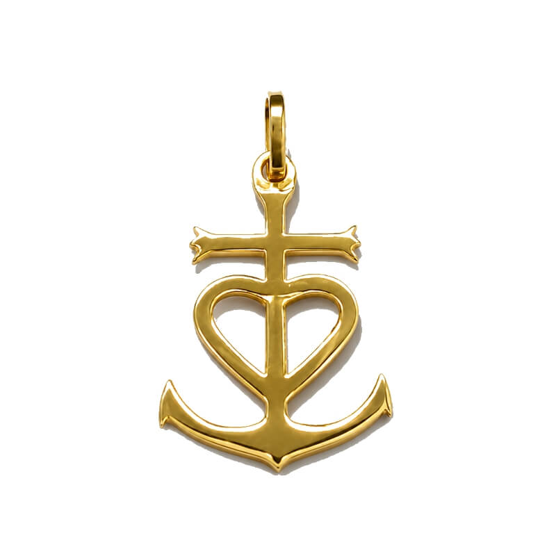 Pendentif Croix de Camargue Or jaune 750/1000 Eclat de Camargue Thomas JAVON