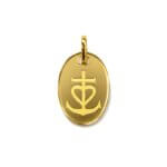 Pendentif Croix de Camargue Or jaune 750/1000 gravé Eclat de Camargue Thomas JAVON