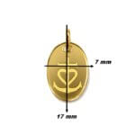 Pendentif Croix de Camargue Or jaune 750/1000 gravé Eclat de Camargue Thomas JAVON, dimensions