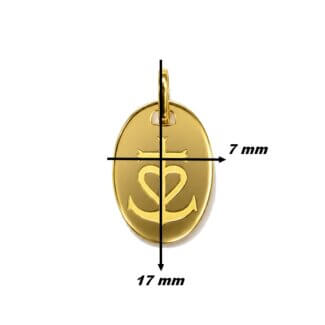 Pendentif Croix de Camargue Or jaune 750/1000 gravé Eclat de Camargue Thomas JAVON, dimensions