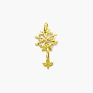 Pendentif Croix Huguenote Or jaune 750/1000 Thomas JAVON