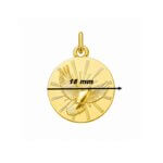 Médaille Colombe or jaune 750/1000 ROBBEZ MASSON, diamètre