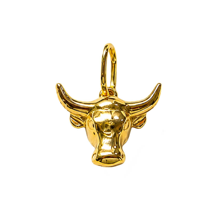 Pendentif Tête de taureau Or jaune 750/1000 Eclat de Camargue Thomas JAVON
