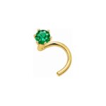 Piercing nez Emeraude et Or jaune ROBBEZ MASSON