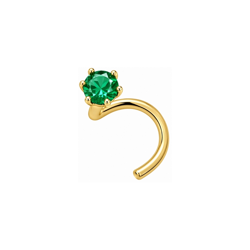 Piercing nez Emeraude et Or jaune ROBBEZ MASSON