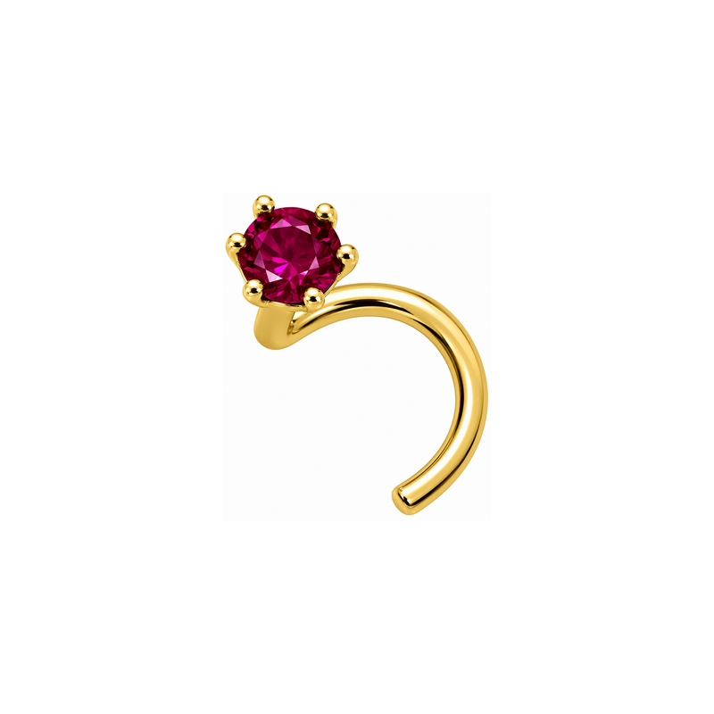 Piercing nez Rubis et Or jaune ROBBEZ MASSON