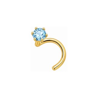 Piercing nez Topaze et Or jaune ROBBEZ MASSON