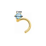 Piercing nez Topaze et Or jaune ROBBEZ MASSON, diamètre