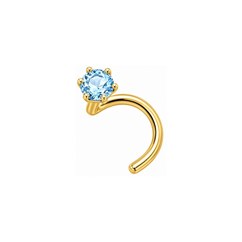 Piercing nez Topaze et Or jaune ROBBEZ MASSON