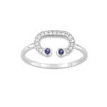 Bague Or blanc Saphirs et Diamants ORESSENCE