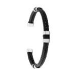 Bracelet câble noir Acier inoxydable Homme ROCHET