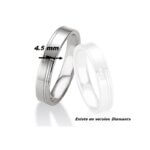 Bague Alliance Homme Argent rhodié BREUNING, largeur