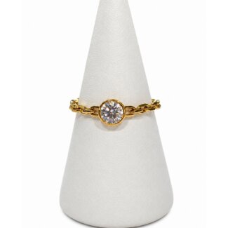 Bague Or jaune et Diamant HAMPTONS by Thomas JAVON