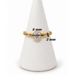 Bague Or jaune et Diamant HAMPTONS by Thomas JAVON, dimensions.