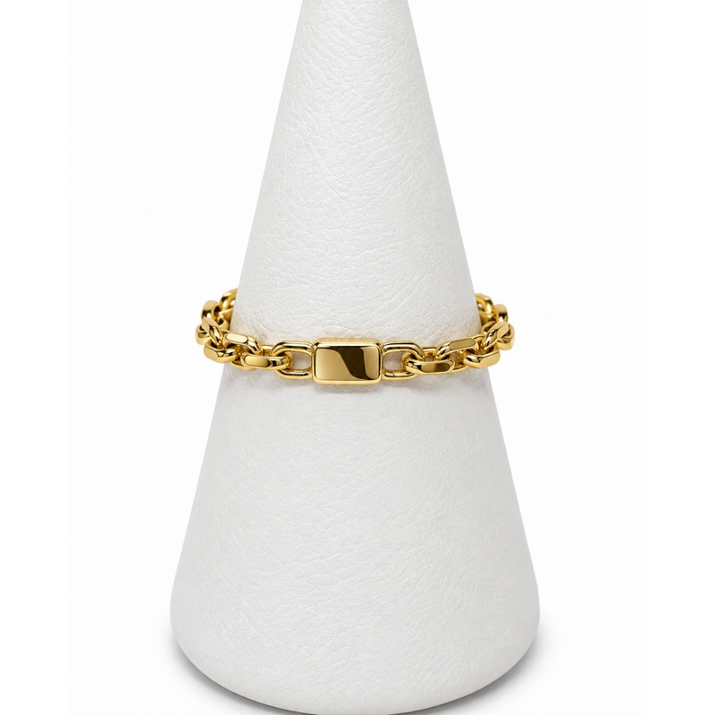 Bague Or jaune et Diamant HAMPTONS by Thomas JAVON, dos.