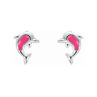 Boucles d'oreilles Enfant Argent rhodié Dauphin ROBBEZ MASSON