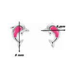 Boucles d'oreilles Enfant Argent rhodié Dauphin ROBBEZ MASSON, dimensions