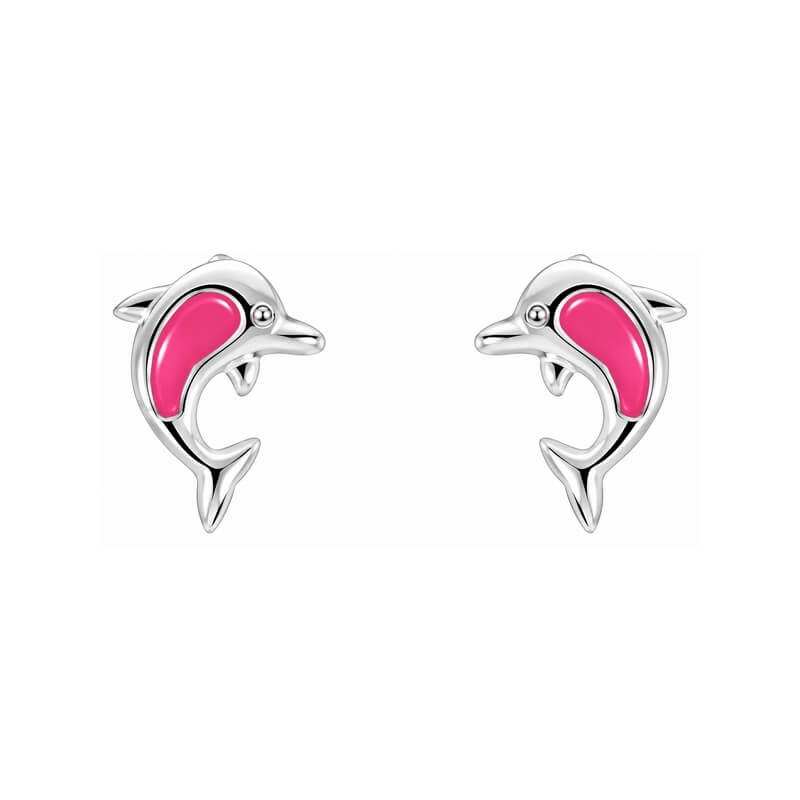 Boucles d'oreilles Enfant Argent rhodié Dauphin ROBBEZ MASSON