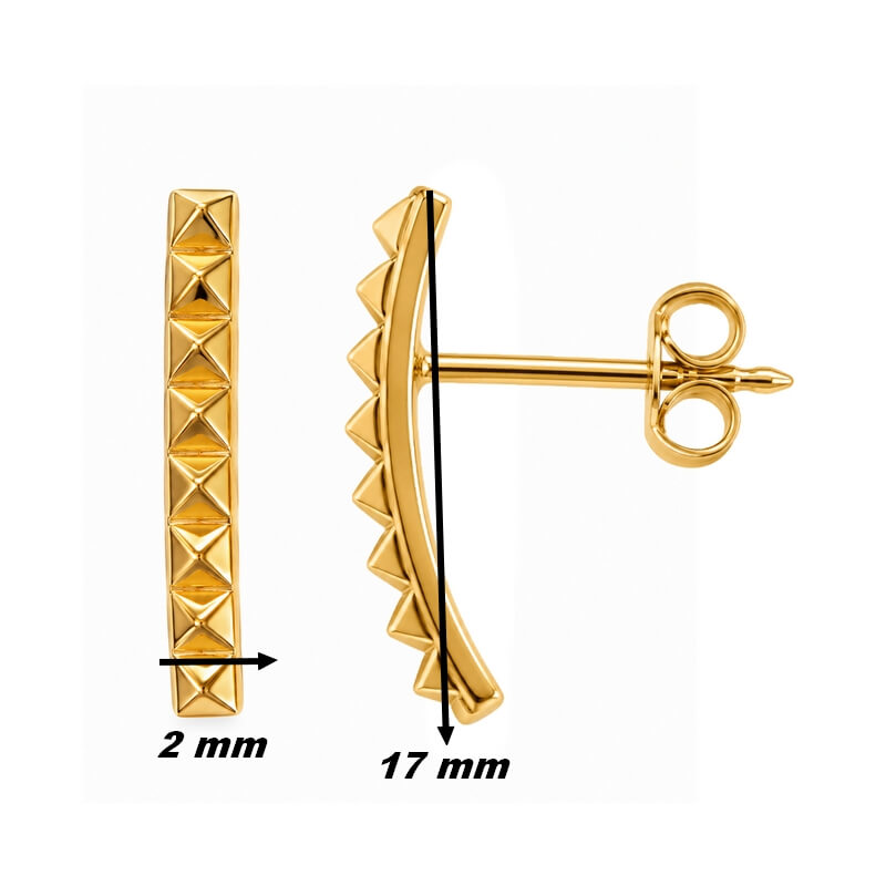 Boucles d'oreilles pendantes Or jaune THOMAS JAVON, dimensions