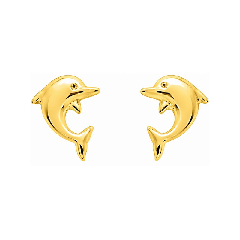 boucles-oreilles-or-jaune-750-dauphin-enfant-8347V-des-idees-bijoux-thomas-javon Boucles d'oreilles Enfant Or jaune Dauphin ROBBEZ MASSON