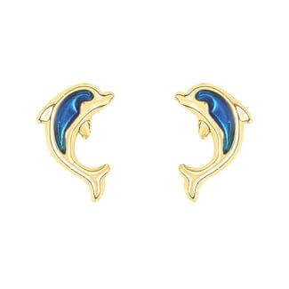 Boucles d'oreilles Enfant Or jaune Dauphin ROBBEZ MASSON