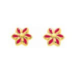Boucles d'oreilles Enfant Or jaune Fleur ROBBEZ MASSON