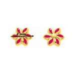 Boucles d'oreilles Enfant Or jaune Fleur ROBBEZ MASSON, dimensions