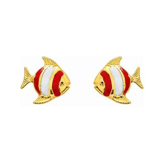 Boucles d'oreilles Enfant Or jaune Poisson ROBBEZ MASSON