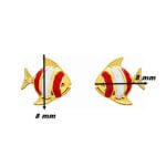 Boucles d'oreilles Enfant Or jaune Poisson ROBBEZ MASSON, dimensions
