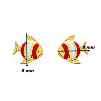 Boucles d'oreilles Enfant Or jaune Poisson ROBBEZ MASSON, dimensions