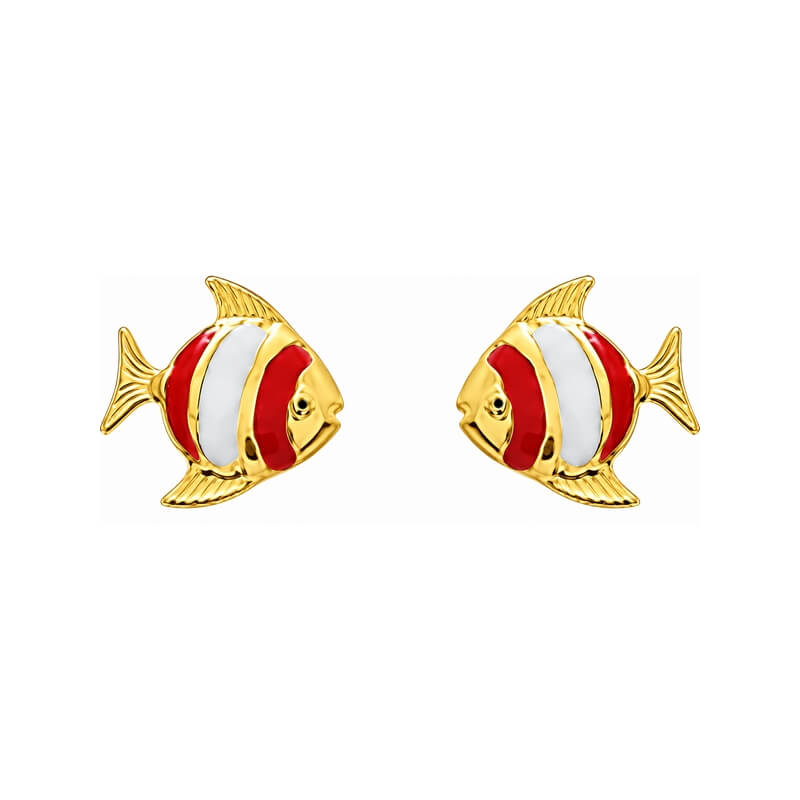 Boucles d'oreilles Enfant Or jaune Poisson ROBBEZ MASSON