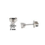 Boucles d'oreilles Femme Or blanc et Diamants HAMPTONS by THOMAS JAVON, diamètre.