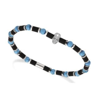 Bracelet tête de mort Acier inoxydable Homme élastique ROCHET