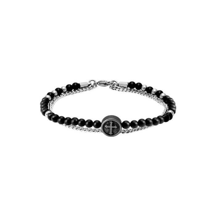 bracelet-homme-gothique-acier-inoxydable-ROCHET-HB63402 Bracelet Croix Homme Acier inoxydable ROCHET