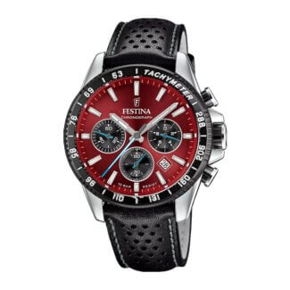 Montre Homme FESTINA cuir Chronographe grenat F20561/7