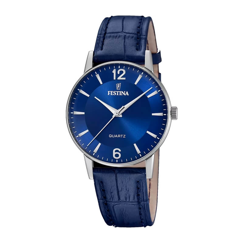 montre-Homme-FESTINA-acier-et-cuir-des-idees-bijoux-thomas-javon-F20690-3 Montre Homme FESTINA cuir cadran bleu F20690/3